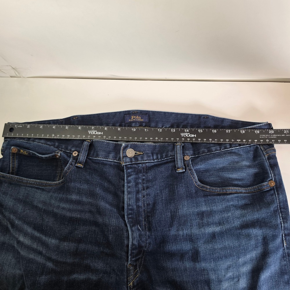 Polo Ralph Lauren Sullivan Slim Jeans Mens 40x32 Dark Wash Blue Stretch Denim - Picture 3 of 9